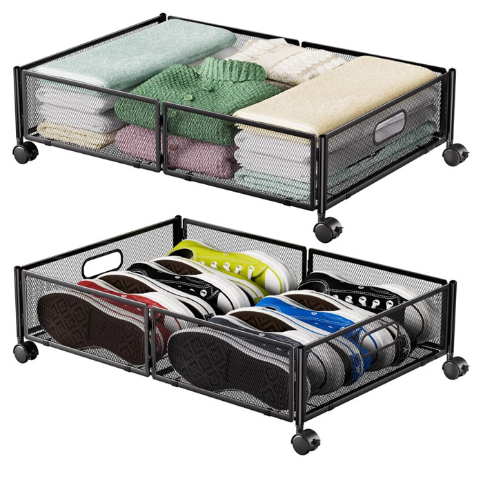 Rebrilliant Metal Under Bed Storage Bin Wayfair